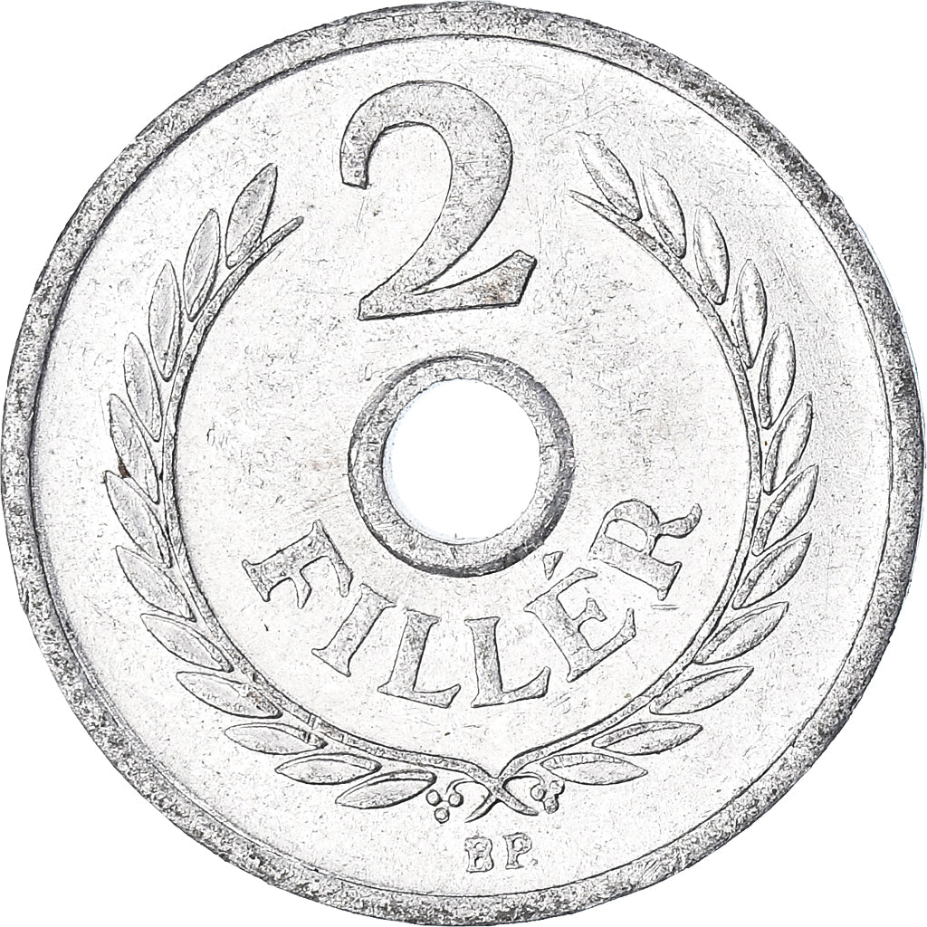 Munten, Hongarije, 2 Filler, 1973