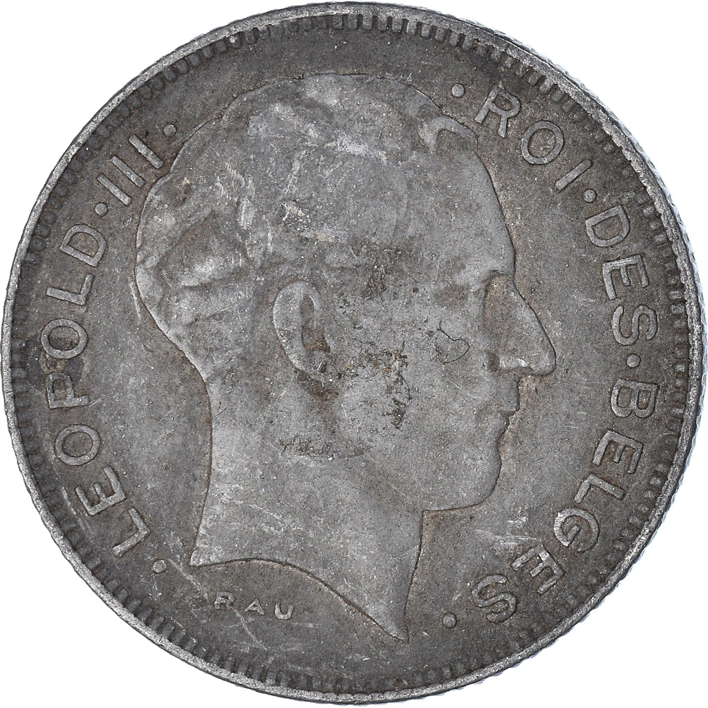 Monnaie, Belgique, 5 Francs, 1945