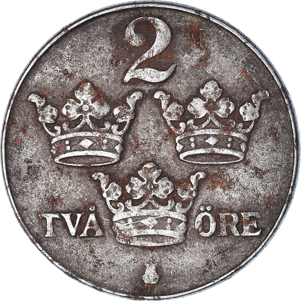 Moneta, Svezia, 2 Öre, 1943