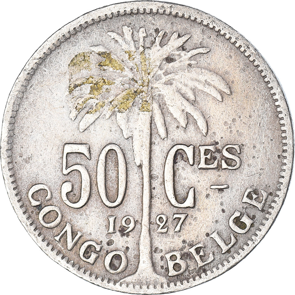 Coin, Belgian Congo, 50 Centimes, 1927