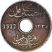 Moneda, Egipto, 5 Milliemes, 1917