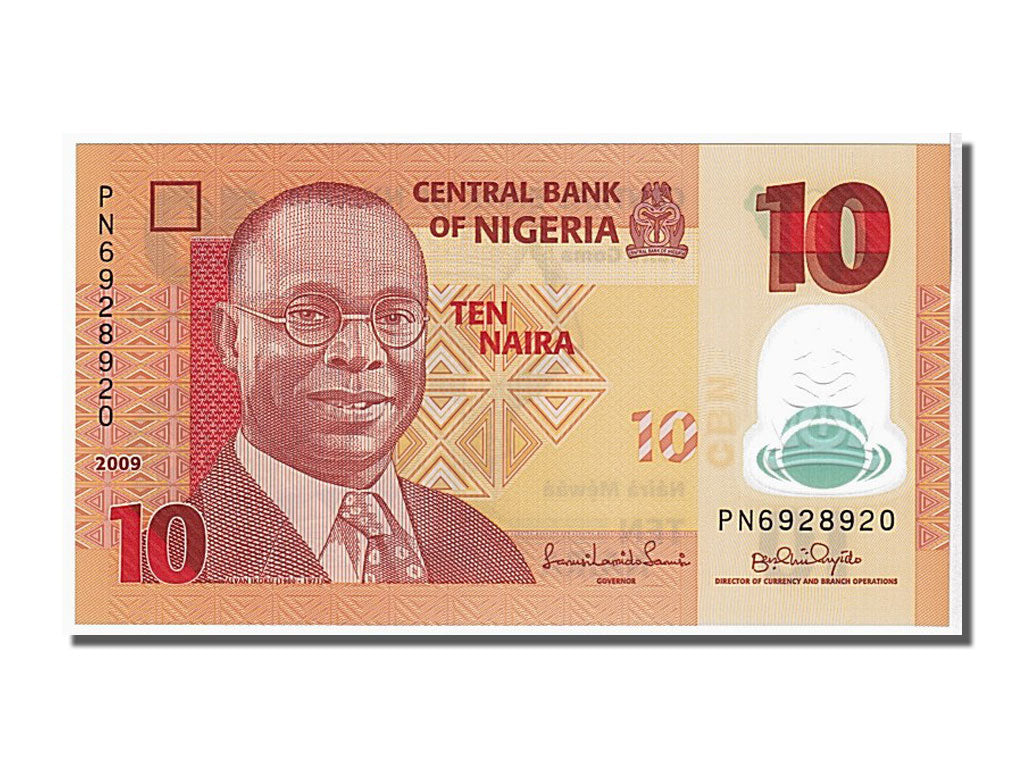 Banknote, Nigeria, 10 Naira, 2009, KM:33e, UNC(65-70)