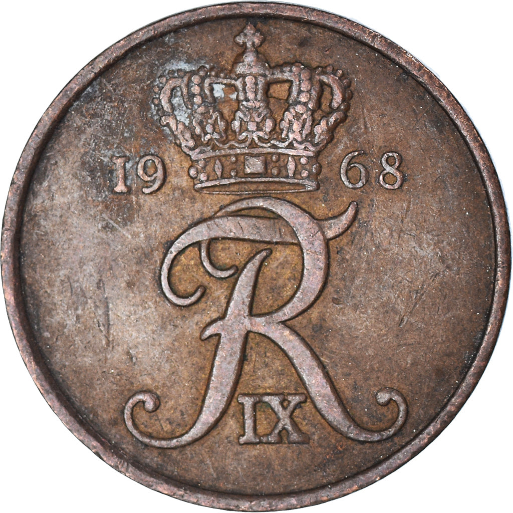 Munten, Denemarken, 5 Öre, 1968