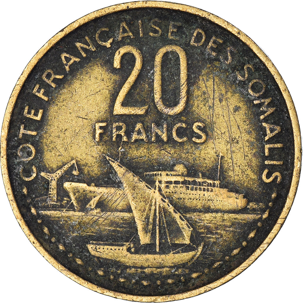 Munten, Somalië, 20 Francs, 1952