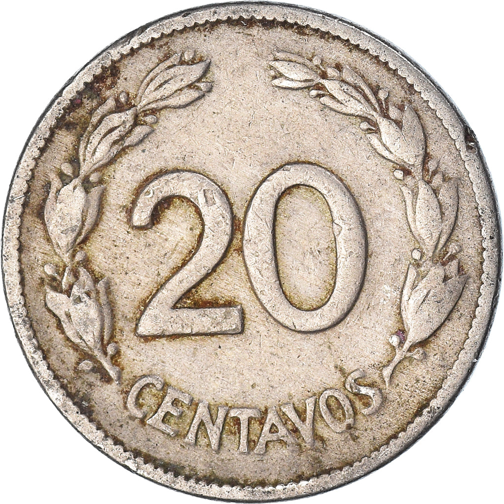 Münze, Ecuador, 20 Centavos, 1946