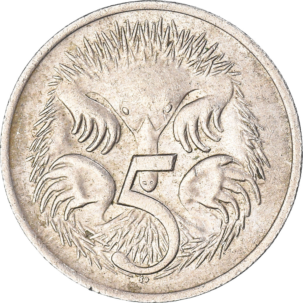 Moneda, Australia, 5 Cents, 1977