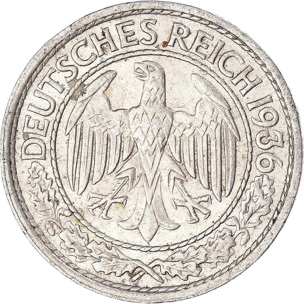 Moneta, GERMANIA, REPUBBLICA DI WEIMAR, 50 Reichspfennig, 1936