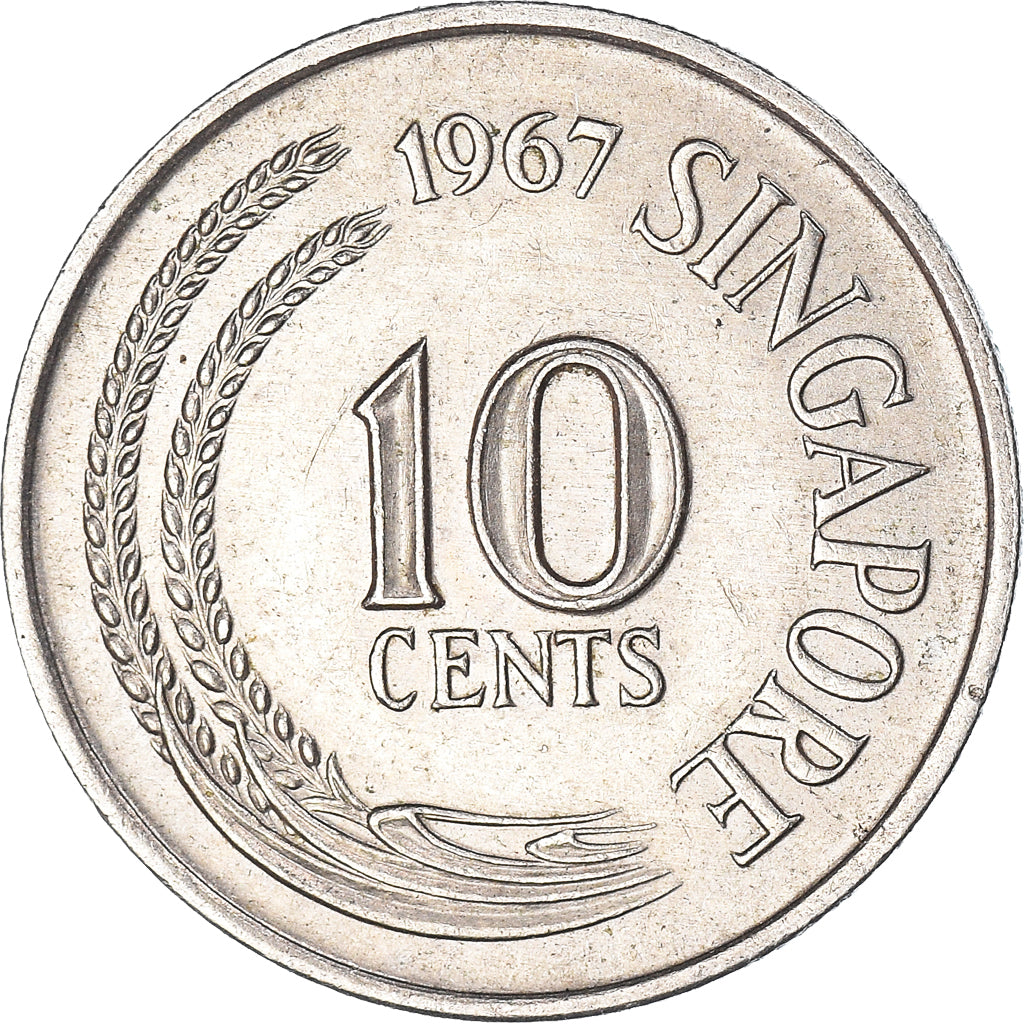 Moneta, Singapore, 10 Cents, 1967