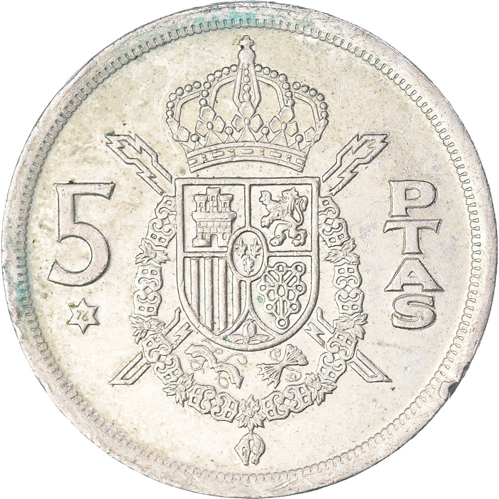 Moneta, Hiszpania, 5 Pesetas, 1975-76