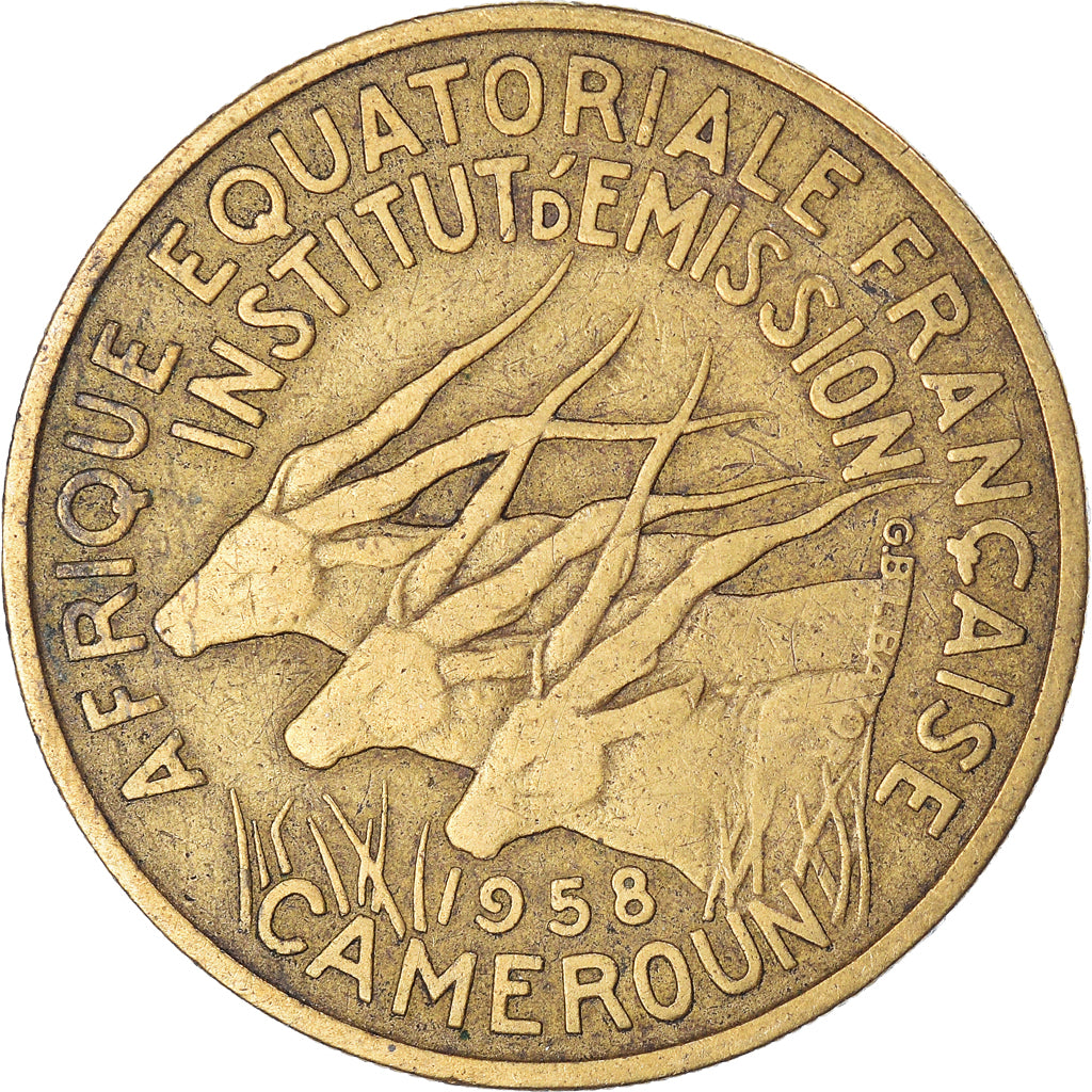 Moneda, Camerún, 25 Francs, 1958