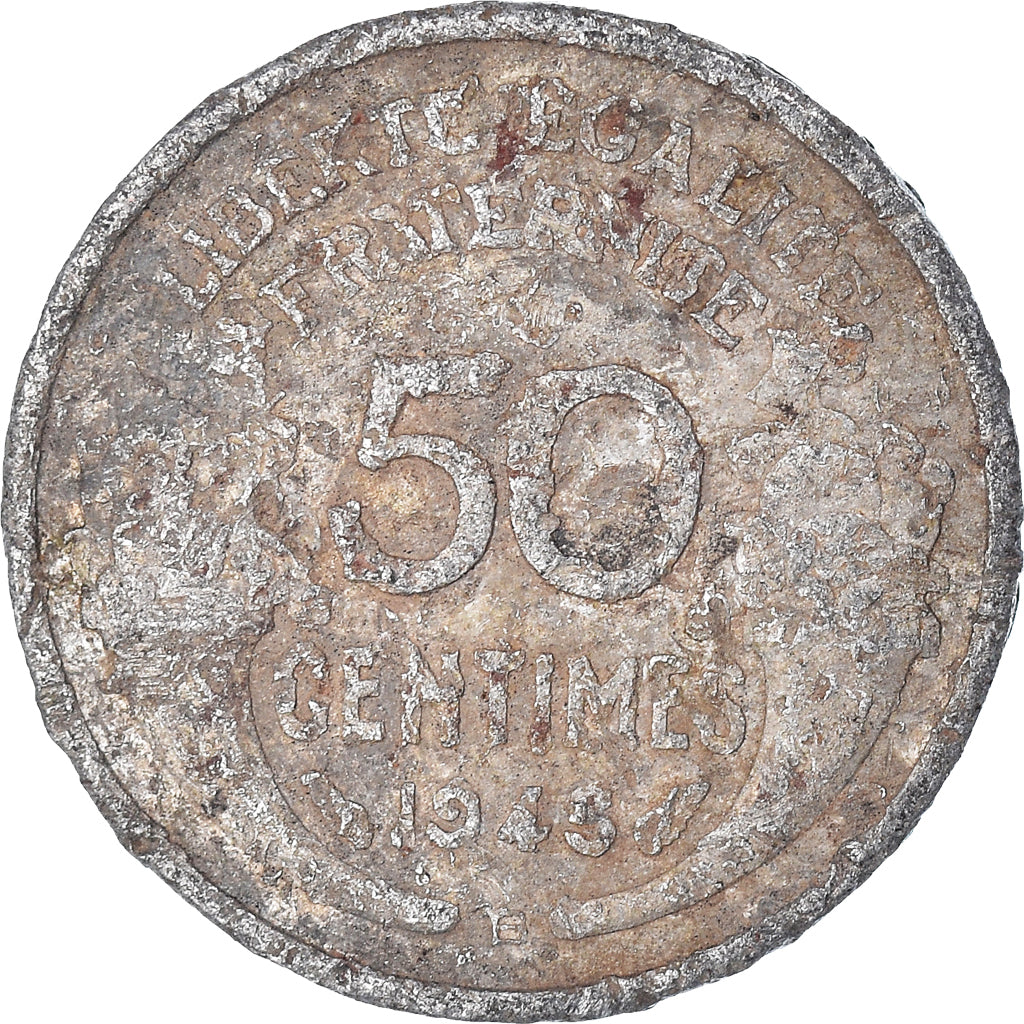 Coin, France, 50 Centimes, 1943