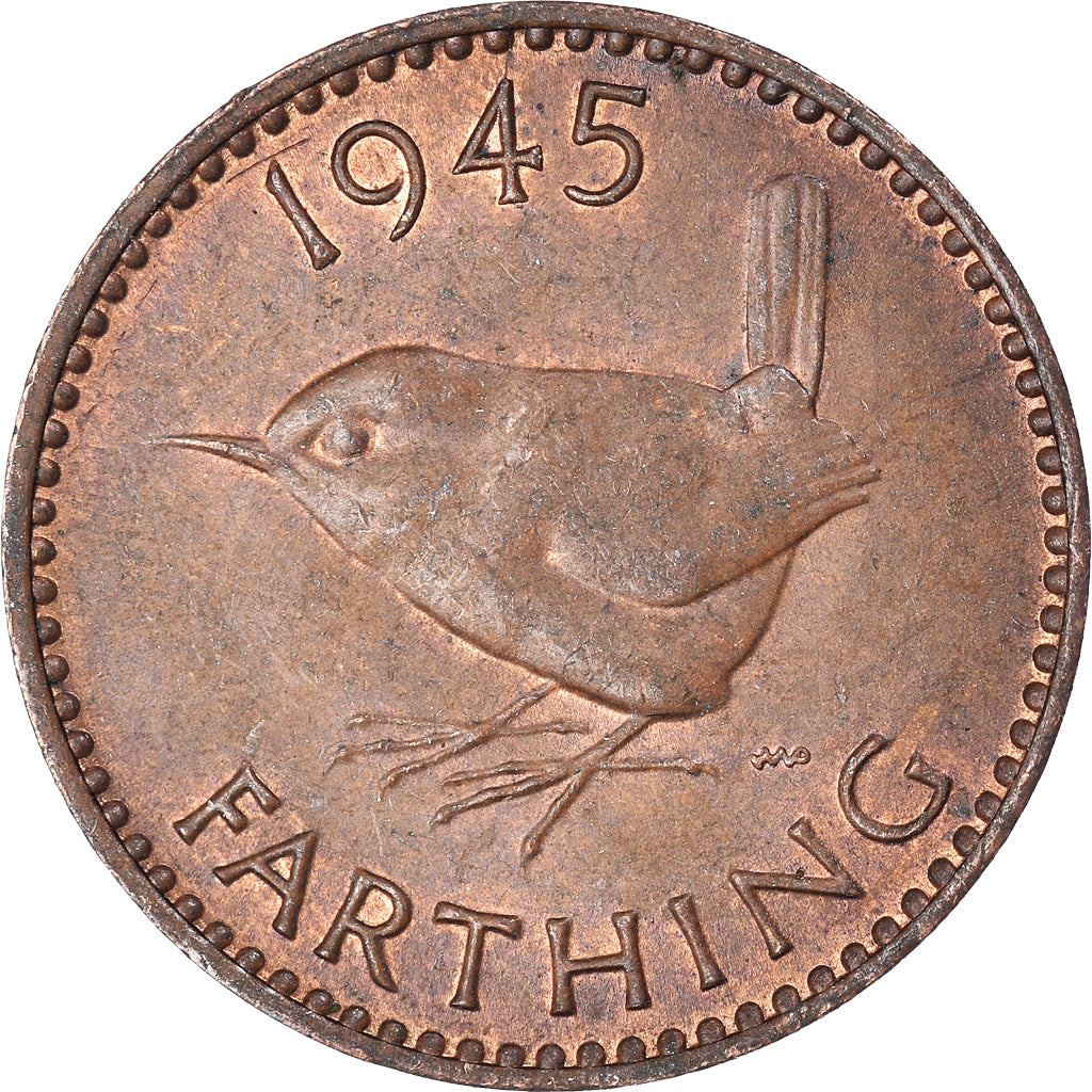 Moneda, Gran Bretaña, Farthing, 1945