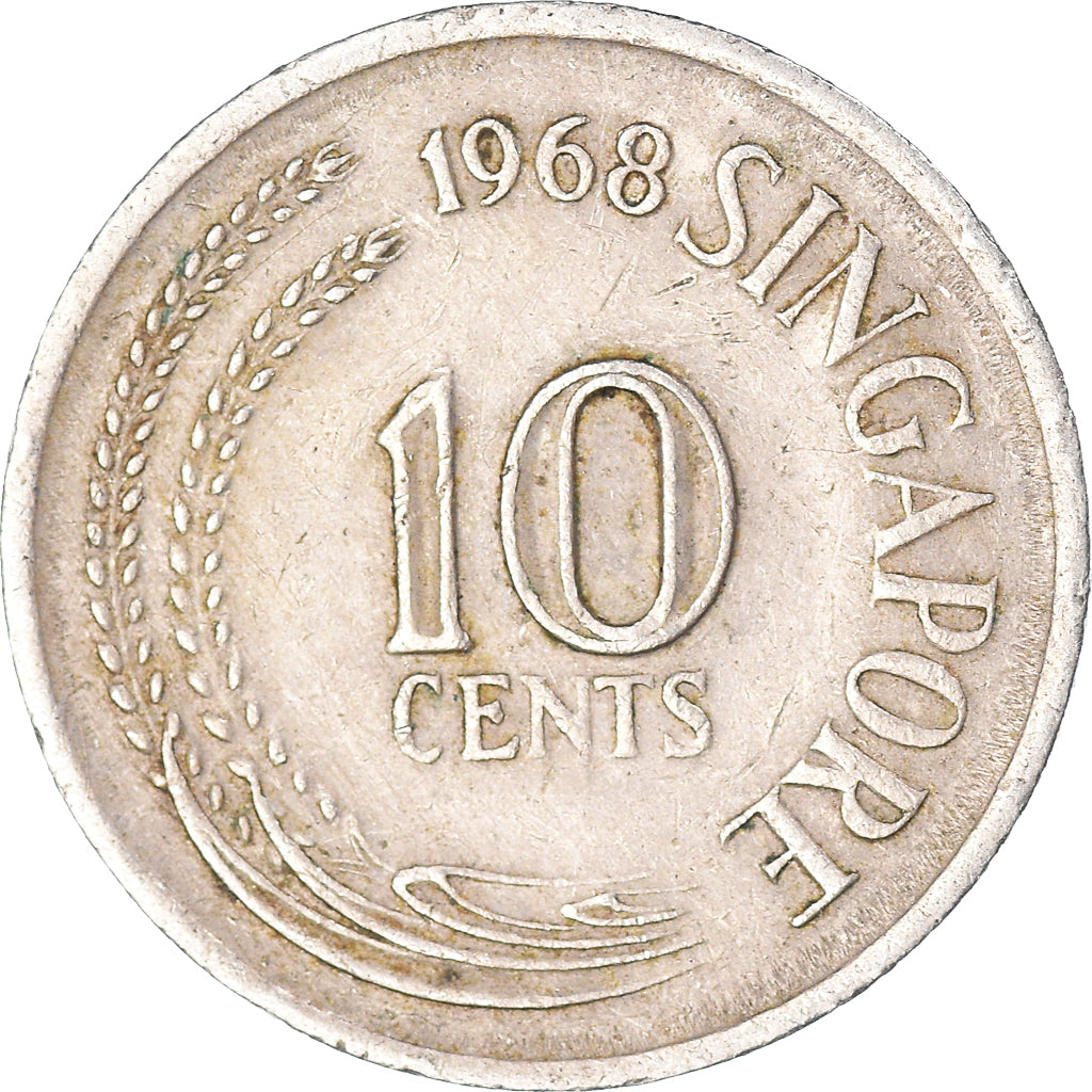 Münze, Singapur, 10 Cents, 1968