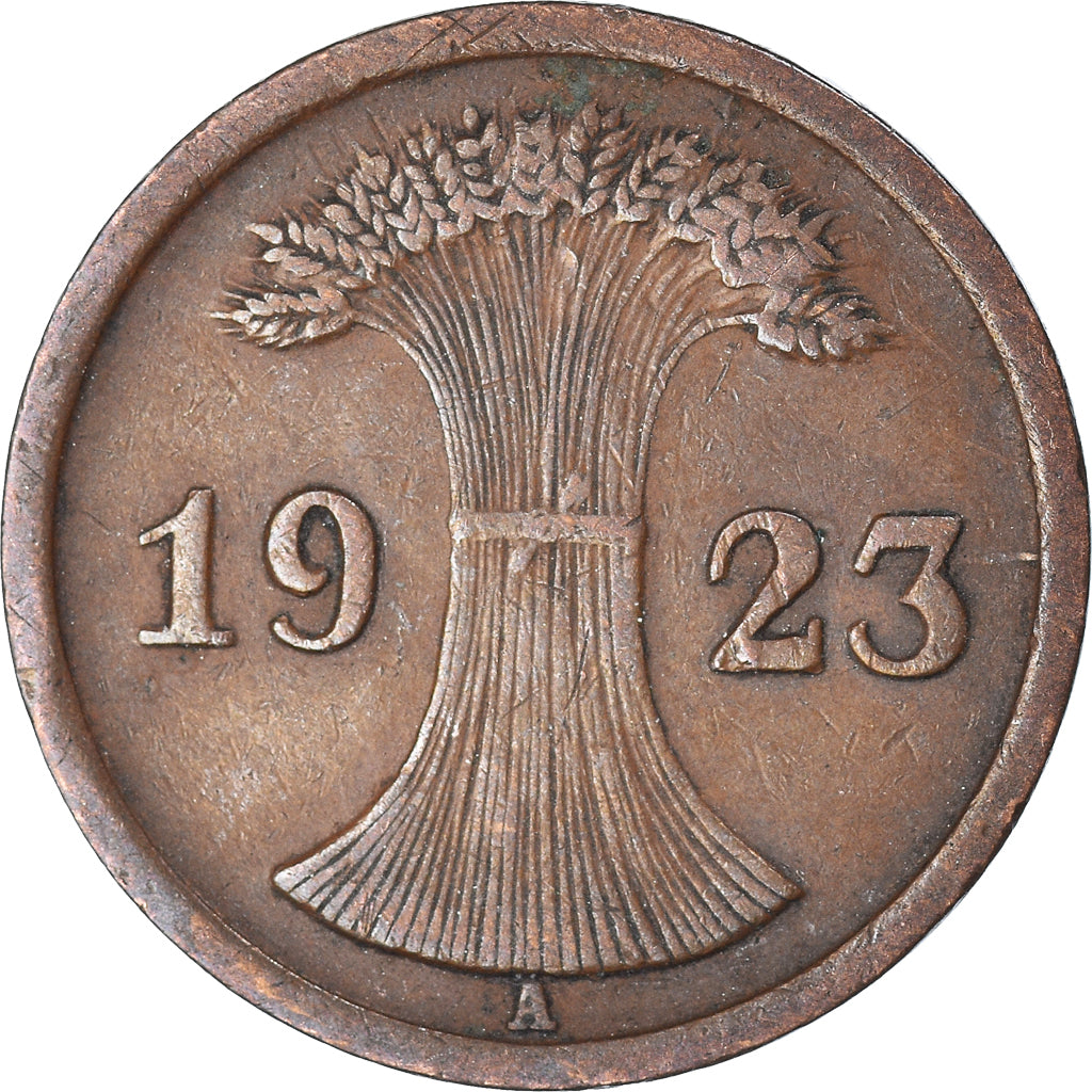 Moneda, ALEMANIA - REPÚBLICA DE WEIMAR, 2 Rentenpfennig, 1923