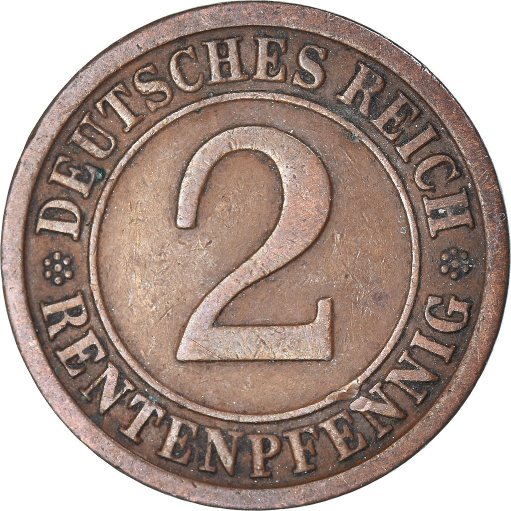 Moneda, ALEMANIA - REPÚBLICA DE WEIMAR, 2 Rentenpfennig, 1923