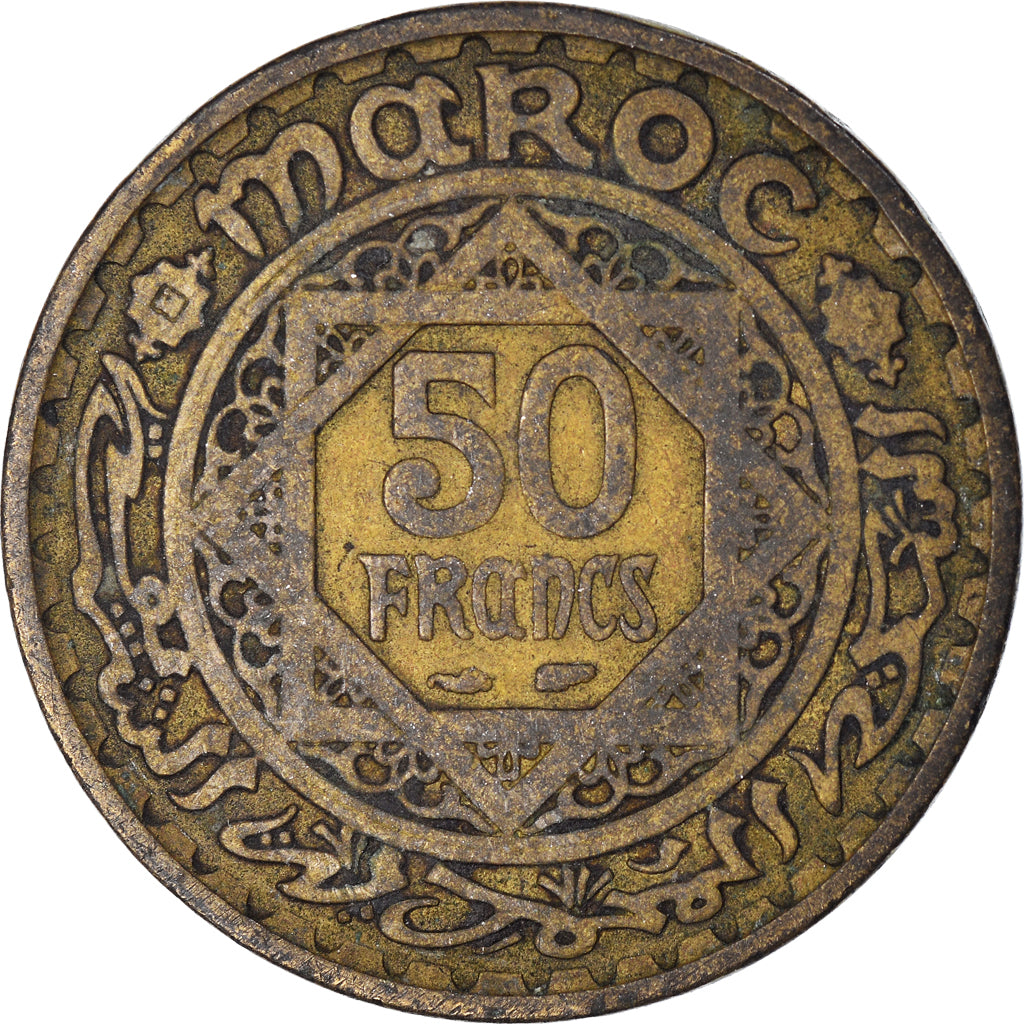 Coin, Morocco, 50 Francs, 1371