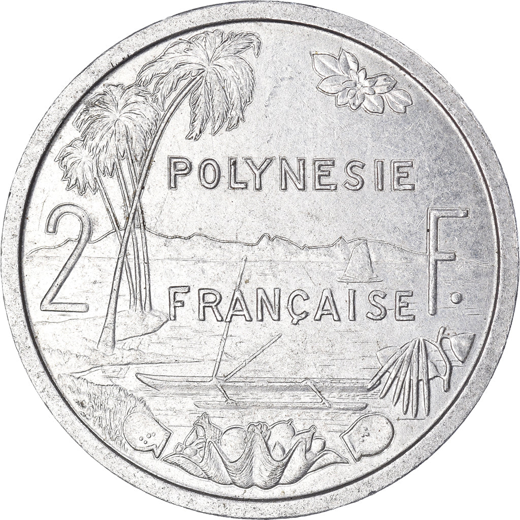 Moneta, Polinezja Francuska, 2 Francs, 1965