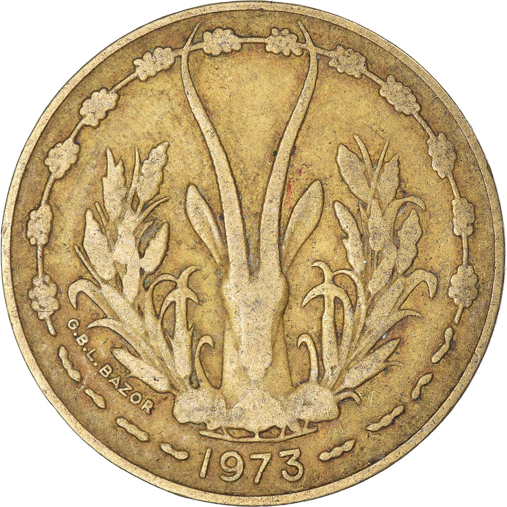 Moneda, Estados del África Occidental, 10 Francs, 1973