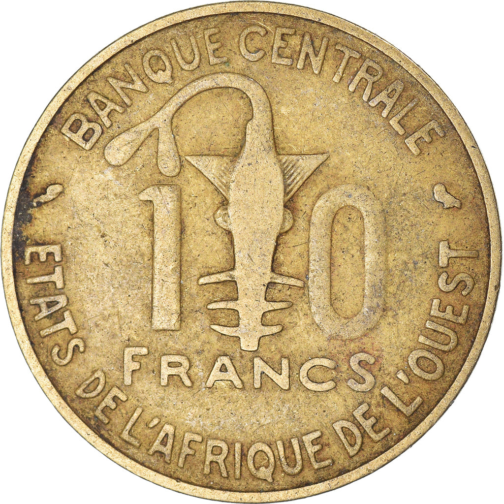 Moneda, Estados del África Occidental, 10 Francs, 1973