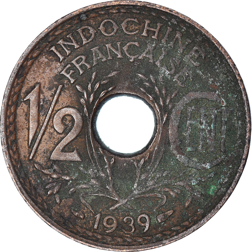 Coin, FRENCH INDO-CHINA, 1/2 Cent, 1939