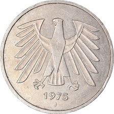 Moneda, ALEMANIA - REPÚBLICA FEDERAL, 5 Deutsche Mark, 1975