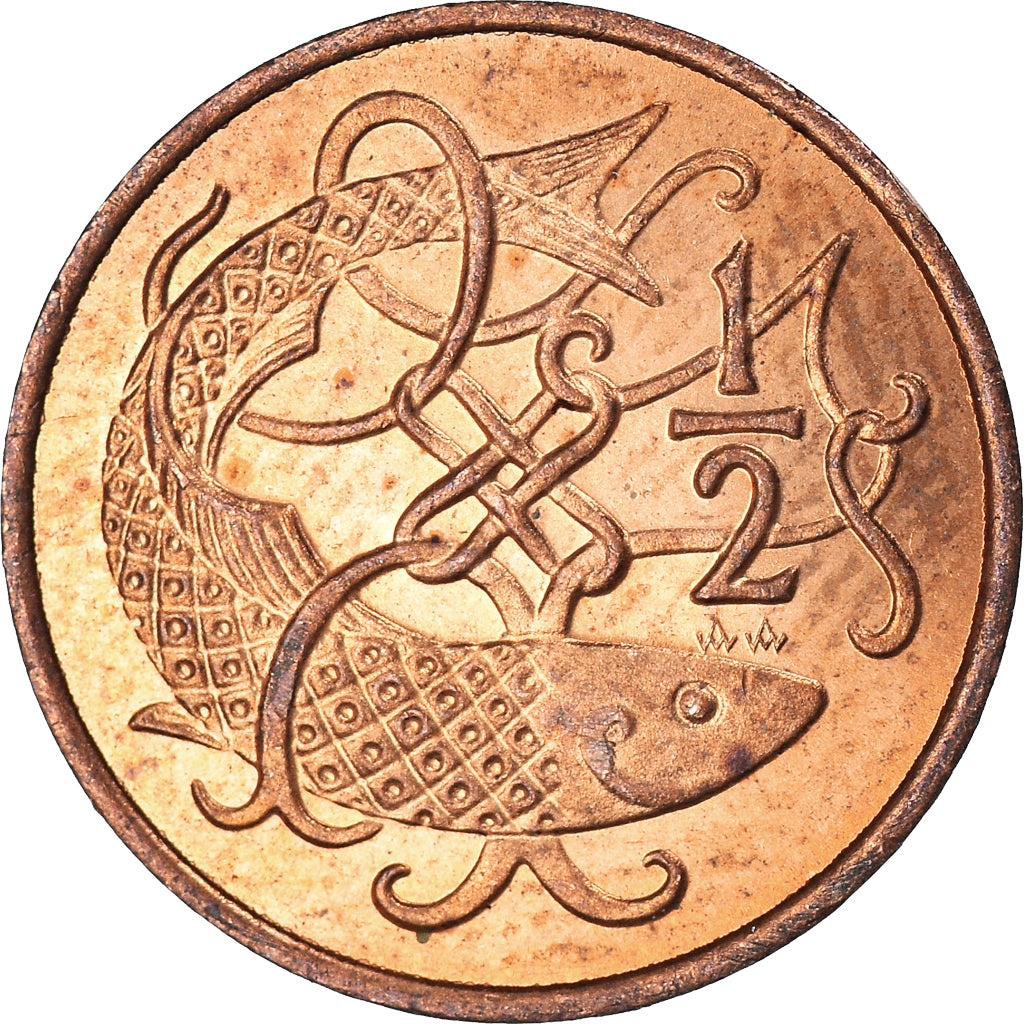 Coin, Isle of Man, 1/2 Penny, 1983