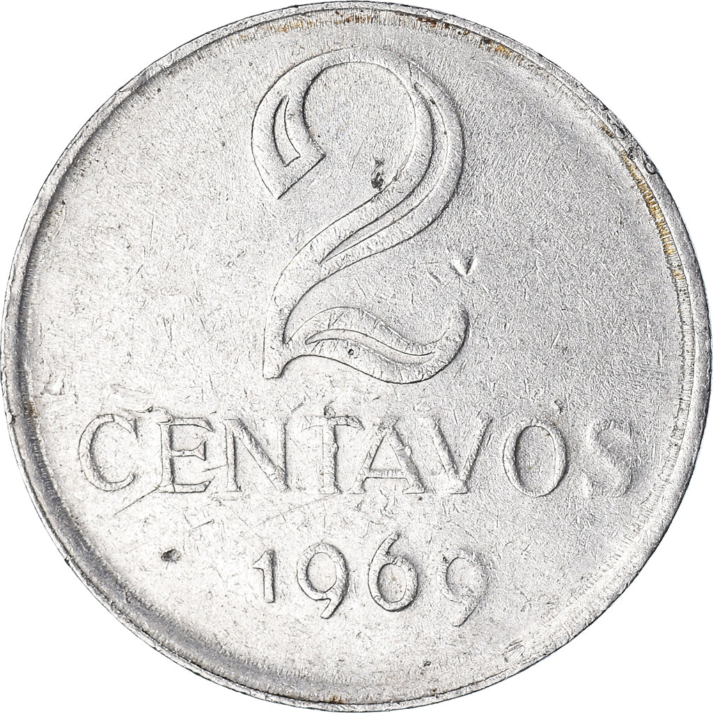 Münze, Brasilien, 2 Centavos, 1969
