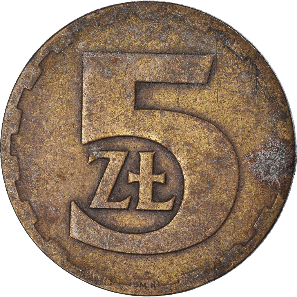 Moneda, Polonia, 5 Zlotych, 1976