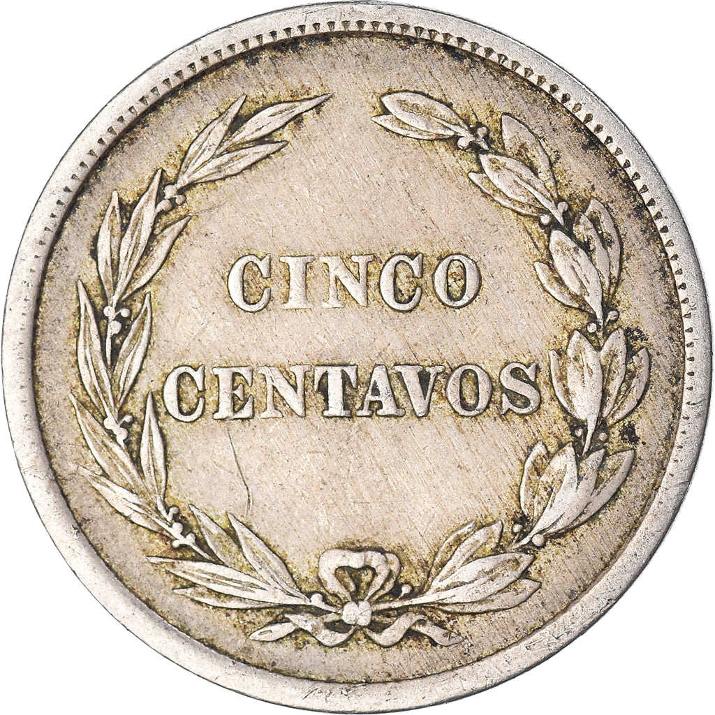Moneda, Ecuador, 5 Centavos, Cinco, 1918