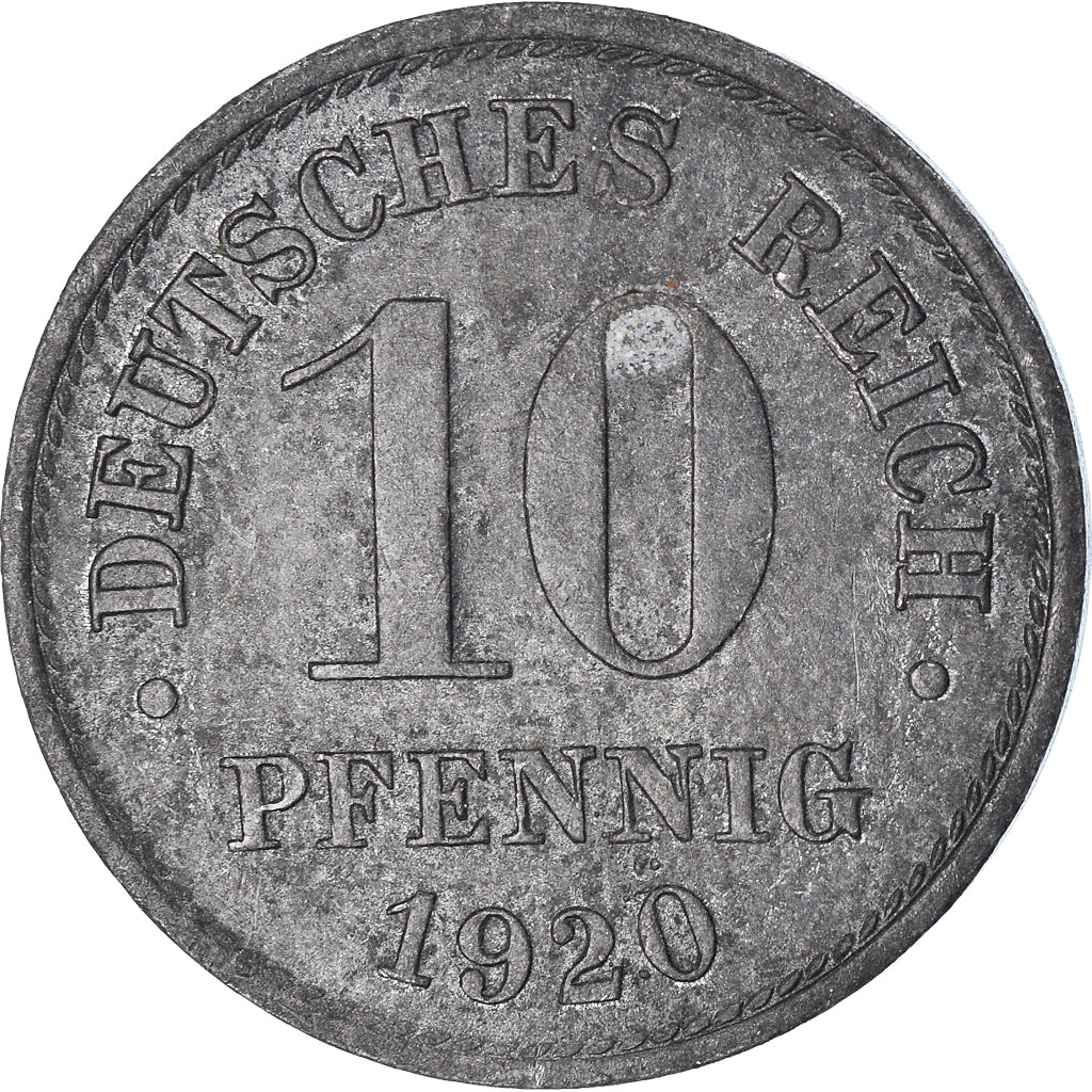 Moneta, GERMANIA - IMPERO, 10 Pfennig, 1920