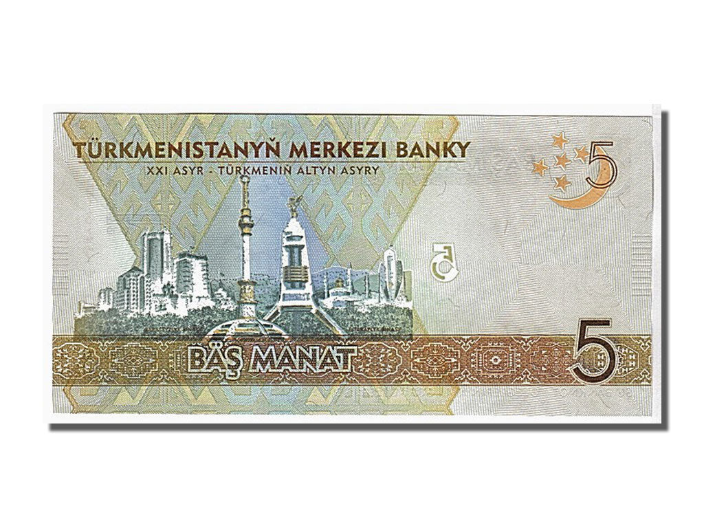 Banknote, Turkmenistan, 5 Manat, 2009, KM:23a, UNC(65-70)