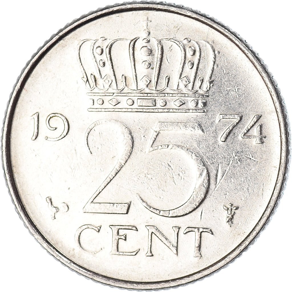 Moneta, Paesi Bassi, 25 Cents, 1974