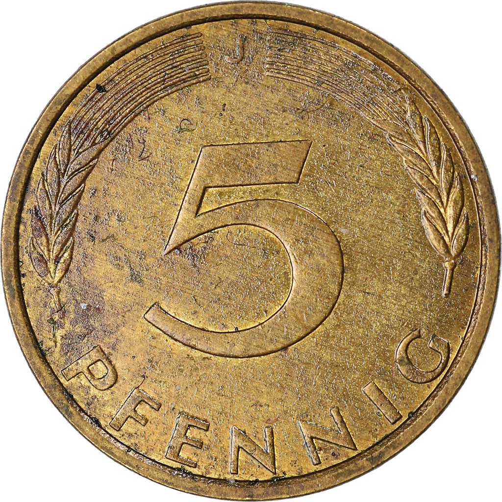 Moneda, Alemania, 5 Pfennig, 1973