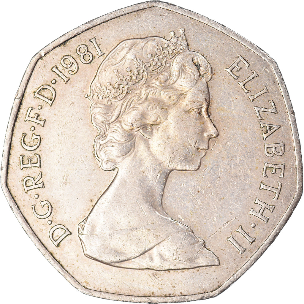 Coin, Great Britain, 50 New Pence, 1981
