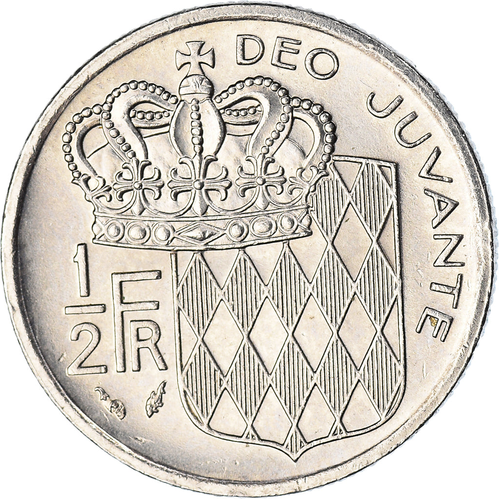 Moneta, Monaco, 1/2 Franc, 1975