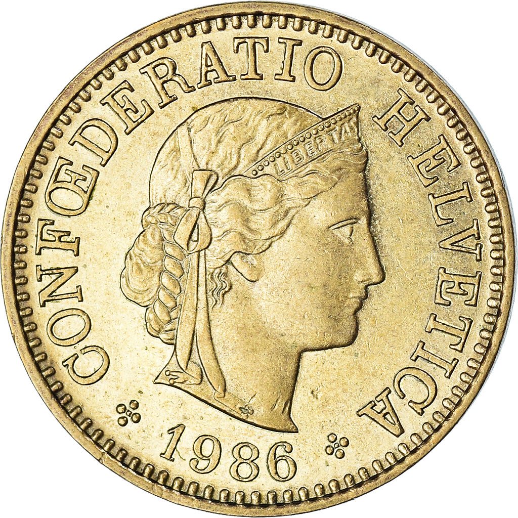 Moneta, Szwajcaria, 5 Rappen, 1986