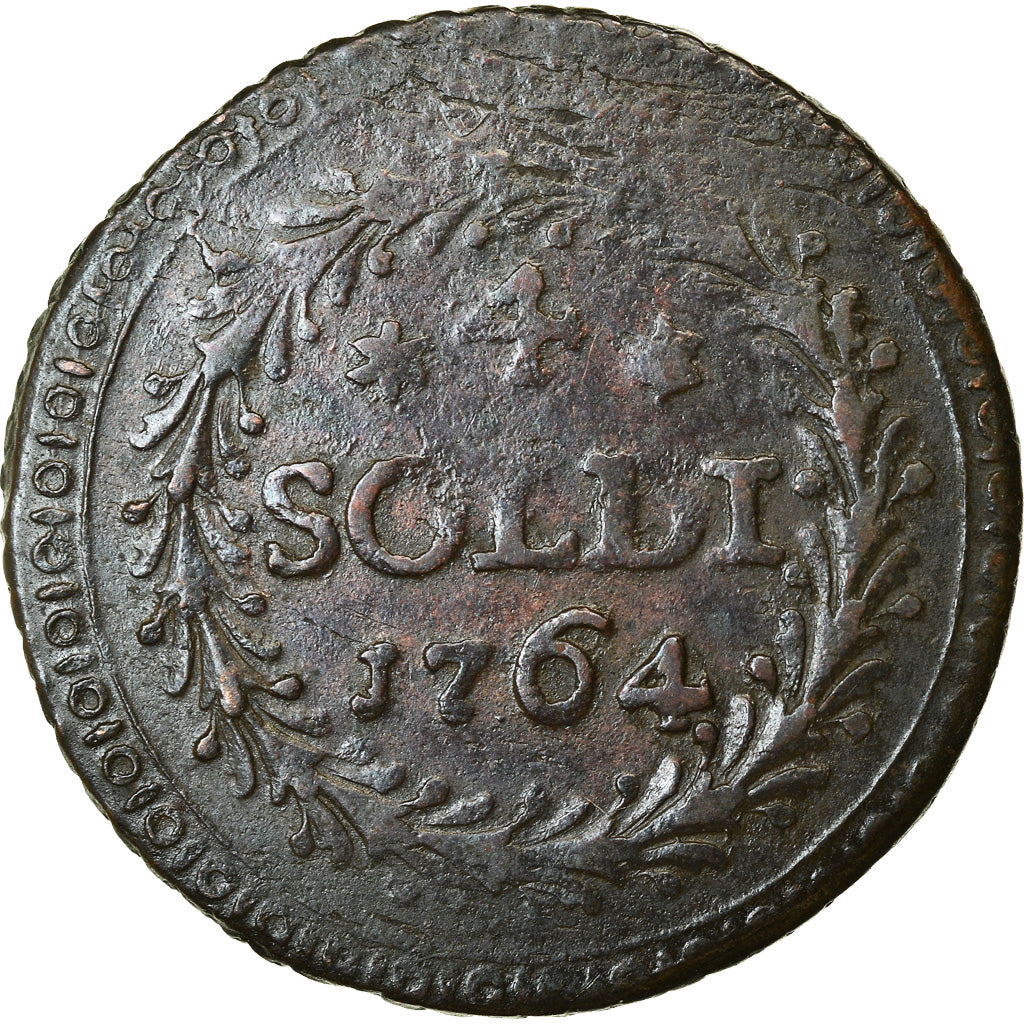 Coin, ITALIAN STATES, CORSICA, General Pasquale Paoli, 4 Soldi, 1764, Murato