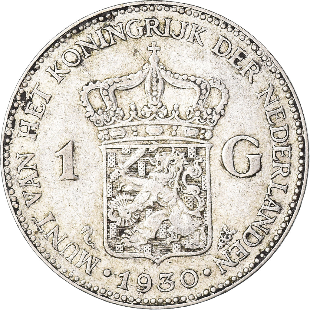 Coin, Netherlands, Wilhelmina I, Gulden, 1930, Utrecht, EF(40-45), Silver