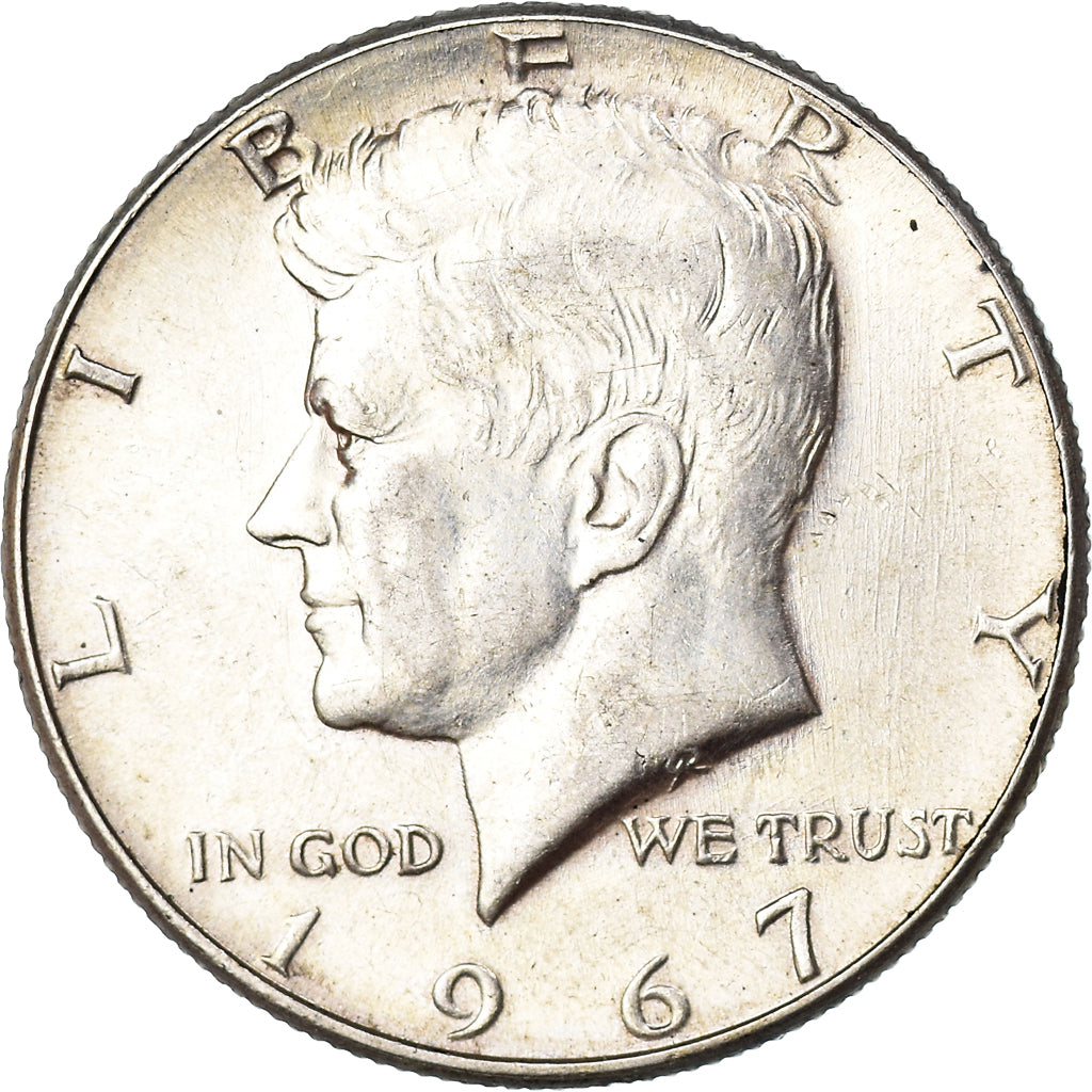 Coin, United States, Kennedy Half Dollar, Half Dollar, 1967, U.S. Mint