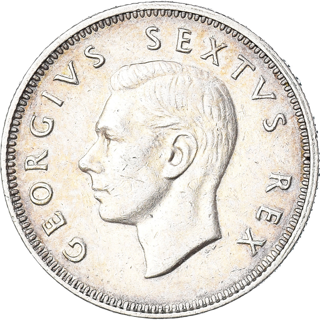 Coin, South Africa, George VI, Shilling, 1950, AU(50-53), Silver, KM:37.1