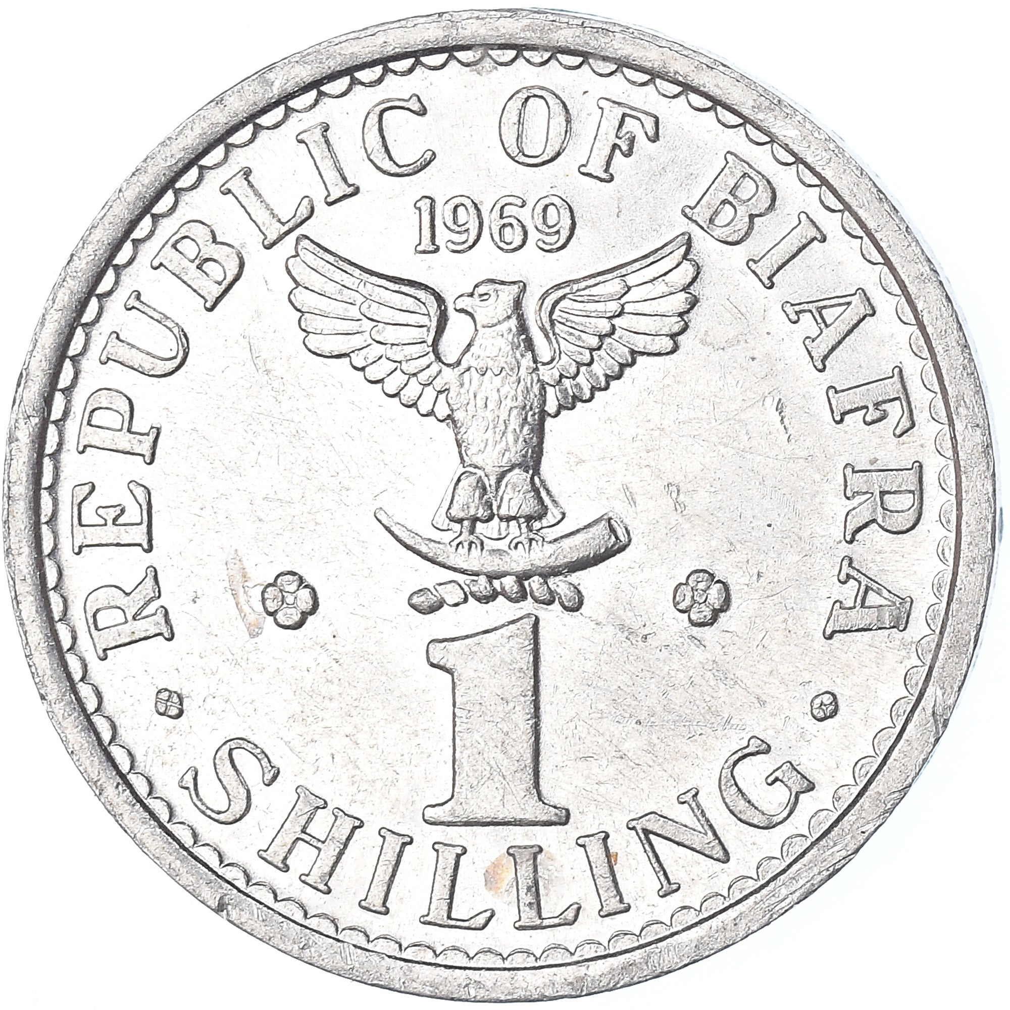 Coin, Biafra, Shilling, 1969, AU(55-58), Aluminum, KM:2