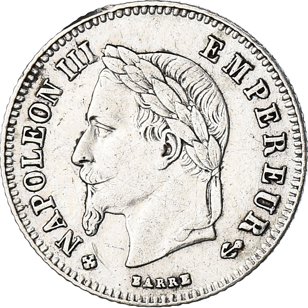 Coin, France, Napoleon III, Napoléon III, 20 Centimes, 1864, Strasbourg