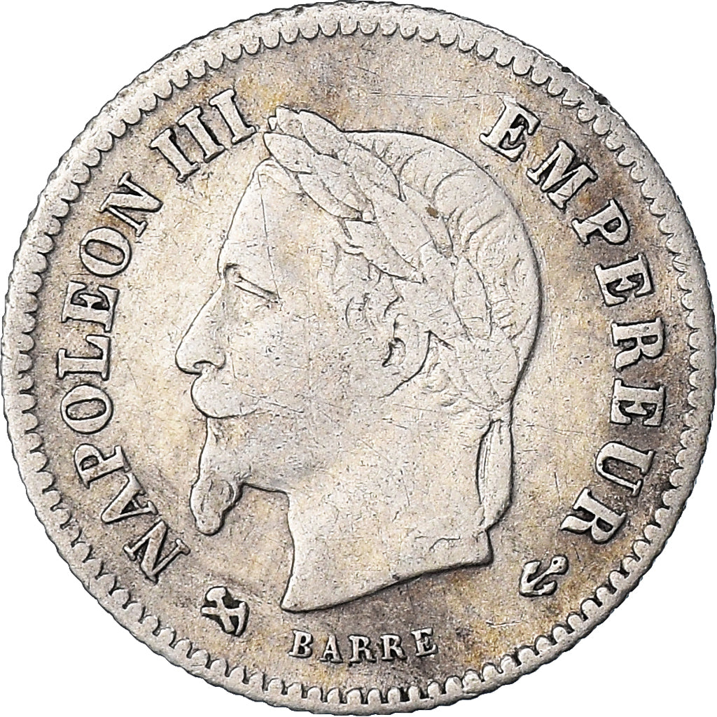 Moneta, Francia, Napoleon III, Napoléon III, 20 Centimes, 1867, Bordeaux, MB+