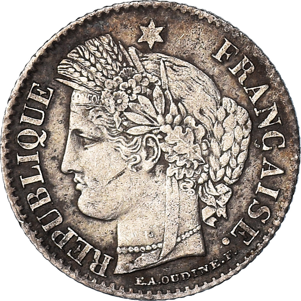 Moneta, Francja, Cérès, 20 Centimes, 1850, Bordeaux, EF(40-45), Srebro