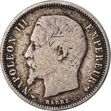 Moneda, Francia, Napoleon III, Napoléon III, 50 Centimes, 1856, Paris, BC+