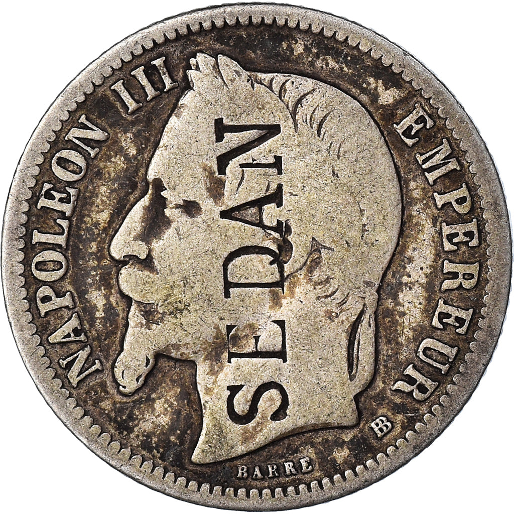 Coin, France, Napoleon III, Napoléon III, SATIRICAL COINS, Franc, 1870