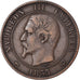 Moneda, Francia, 5 Centimes, 1853, Lille, MBC+, Bronce, KM:M23