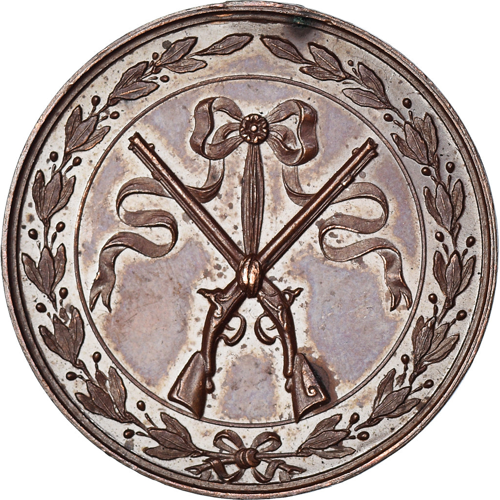 Francia, Ficha, Arquebusiers de Provins, 1842, A. H. BOUCHON, EBC, Cobre