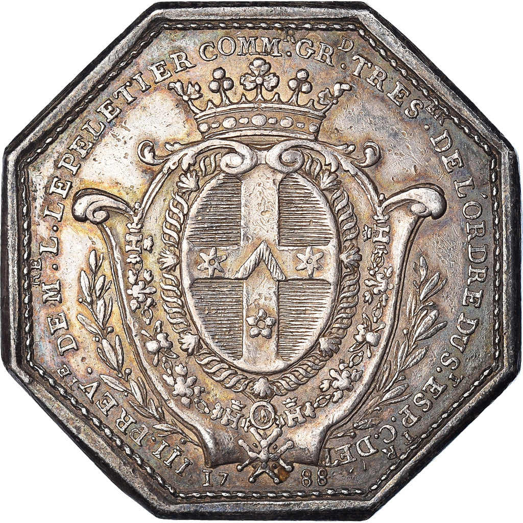 France, Jeton, Louis Le Peletier, prévôt des marchands de Paris, 1788