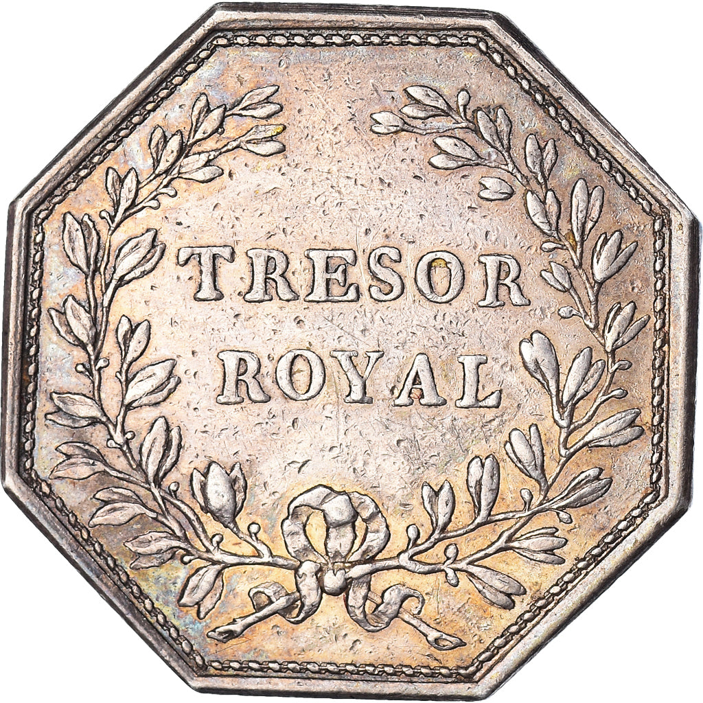 Francja, Jeton, Louis XVI, Trésor Royal, émission de 1780, AU(50-53), Srebro